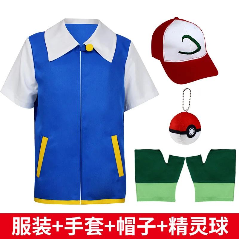  Ash Ketchum Anime cosplay costumes  ֽ ÷ ִϸ̼ ڽ ǻ , Ŷ 尩,   ,  Ʈ Ƿ